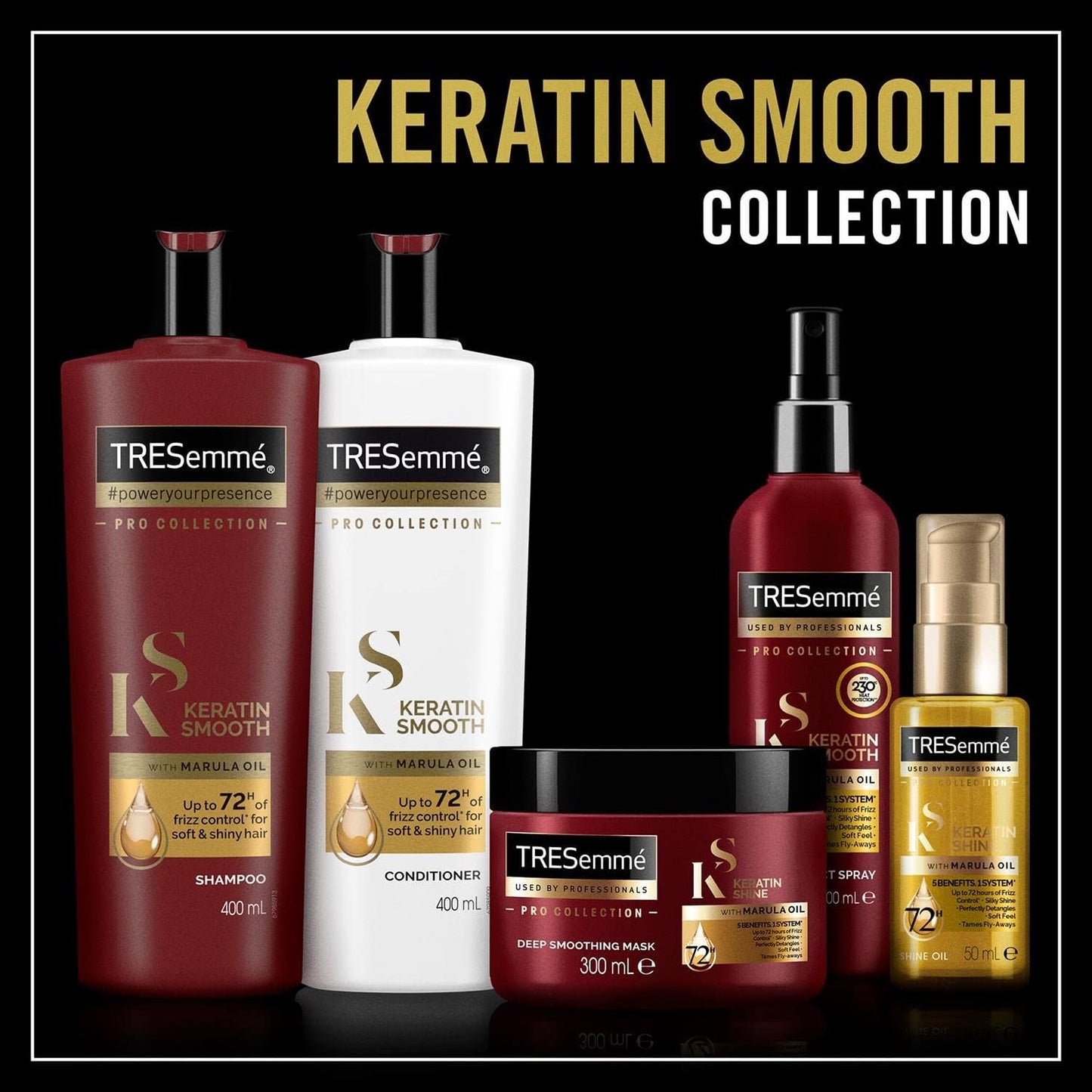 Tresemme Pro Collection Keratin Smooth Shampoo 400 Ml - 3 per Pack