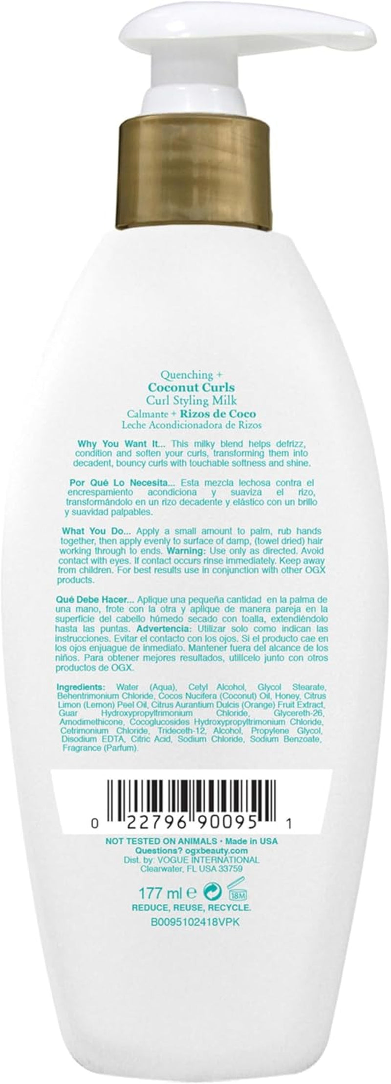 Coconut Milk Curl Defining Cream for Curly Hair, 177 Ml