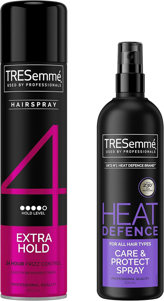 Tresemme Heat Defence Spray & Extra Hold Hair Spray Styling Regime Bundle 2 Piece