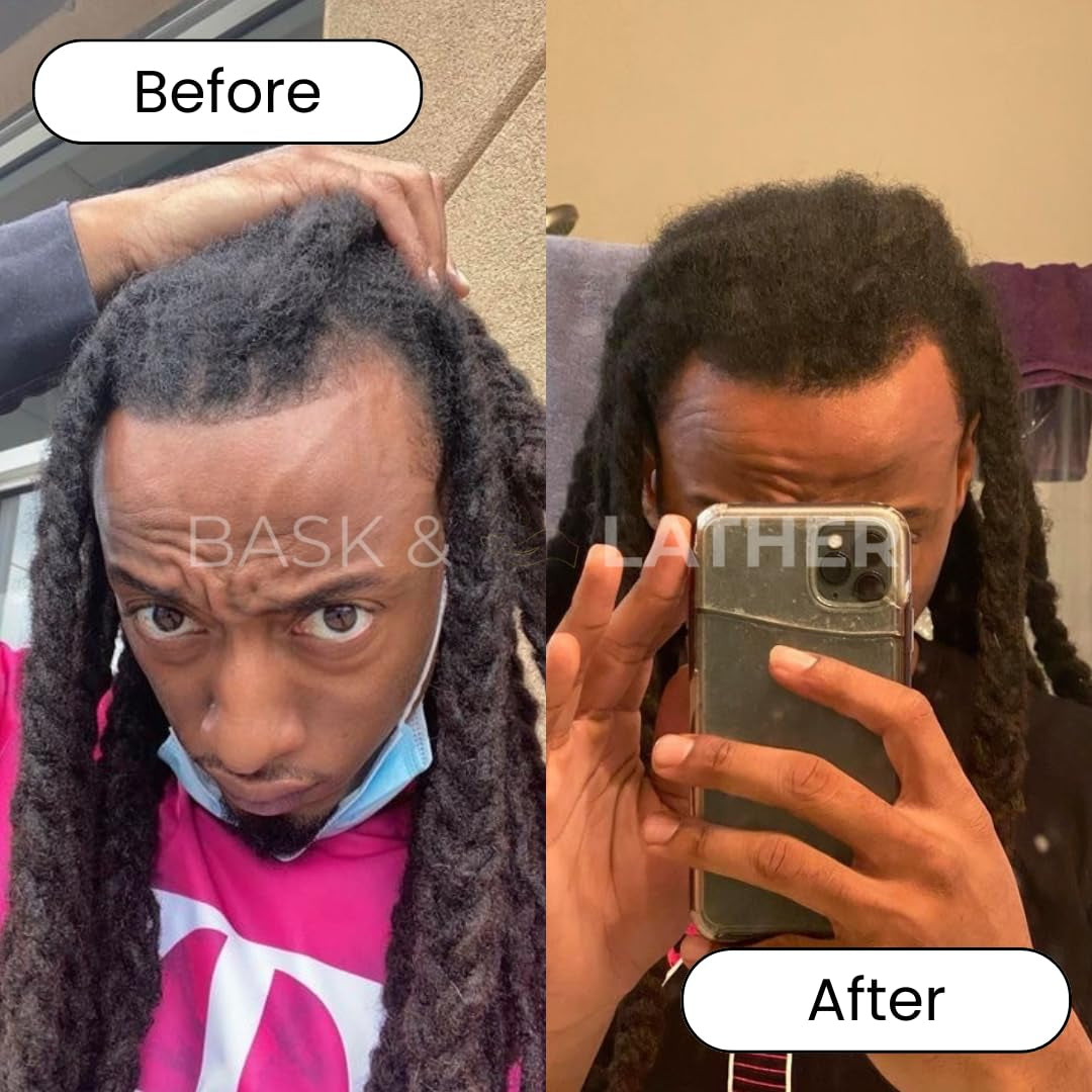 Healthy Hair and Beard Care Kit for Men Includes Beard Oil, Beard Shampoo and Beard Conditioner, Beard Magic, and Stimulating Hair Balm, 5 Product All-In-One Starter Grooming Kit, Black