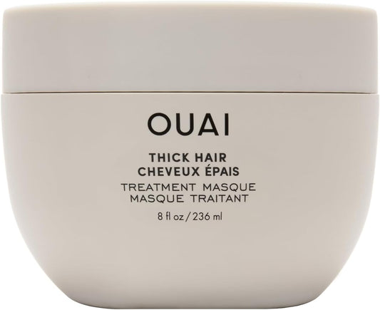 Thick Hair Treatment Masque - Almond Oil, Olive Oil & Hydrolyzed Keratin to Repair & Restore Damaged Hair - Softens, Smooths & Strengthens - Phthalate & Paraben Free Hair Masque - 236Ml