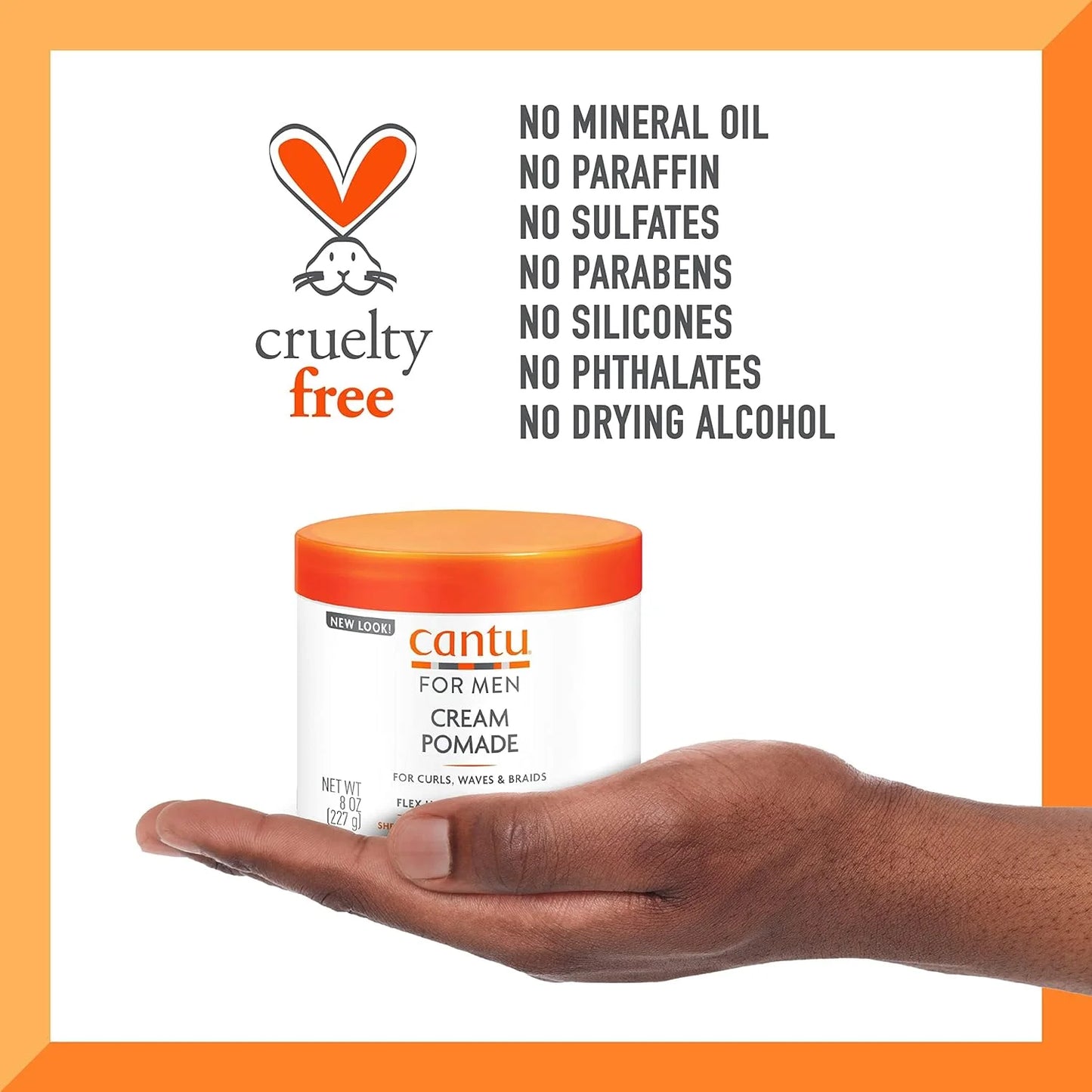 Men Shea Butter Cream Pomade 8 Oz & Pre-Shave Scrub, 8 Oz