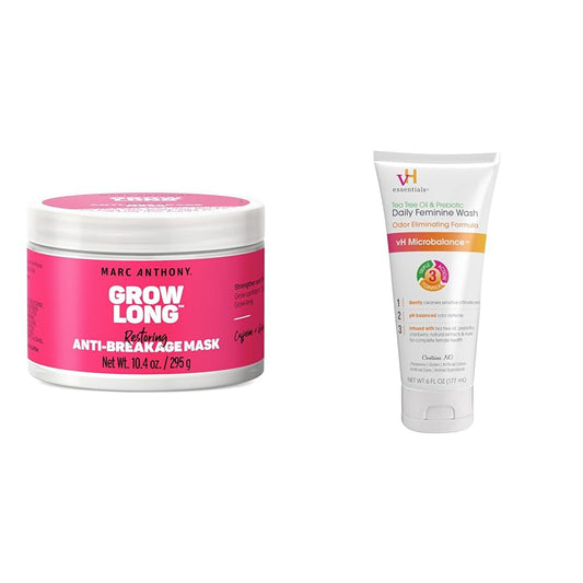 Anti-Breakage Mask 10.4Oz & Vh Essentials Feminine Wash 6Oz Tea Tree Oil & Prebiotic