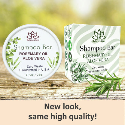 Rosemary Mint Herbal Solid Shampoo Bar for Hair Growth Handmade in USA Natural and Safe by