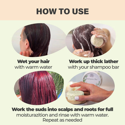 Rosemary Mint Herbal Solid Shampoo Bar for Hair Growth Handmade in USA Natural and Safe by